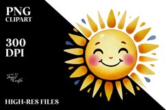 Simple Smiling Sun Sublimation PNG Product Image 2