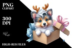 Watercolor Collie Baby PNG Product Image 3