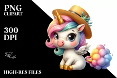 Cute Baby Unicorn | Sublimation | Clipart Product Image 3