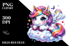 Cute Unicorn Funny in Style PNG Product Image 2