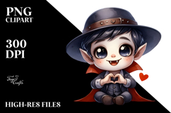 Cute Vampire Love Sign Clipart Product Image 2
