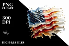 American Flag USA, 4th July, Patriotic Clipart Product Image 1