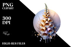 Glossy Foxglove with Golden Insertions PNG Product Image 2