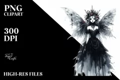 Whimsical Gothic Fairy, Transparent PNG Product Image 1