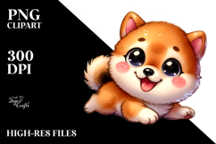 Happy Baby Cartoon Shiba Inu PNG Product Image 2