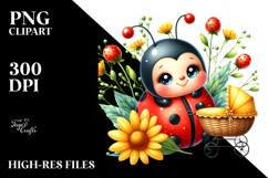 Colorful Ladybug Cradle Clipart Product Image 2