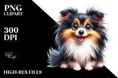 Crazy Enthusiastic Furry Sheepdog Clipart Product Image 3