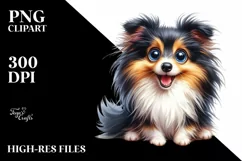 Crazy Enthusiastic Furry Sheepdog Clipart Product Image 3