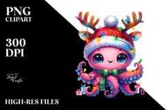 Watercolor Octopus Baby PNG Product Image 3