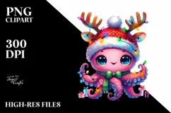 Watercolor Octopus Baby PNG Product Image 3