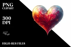 Heart Digital Painting PNG Product Image 2