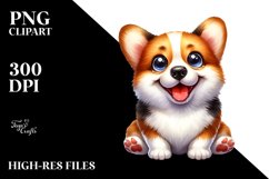 Crazy Looking Pembroke Welsh Corgi | Clipart Product Image 1