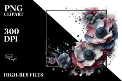 Anemone Watercolor Splash PNG Product Image 2