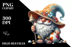 Detailed Gnome with Beach Wear | Sublimation | Clipart Product Image 1