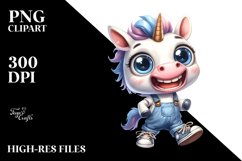 Watercolor Unicorn Clipart Product Image 1