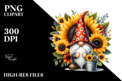 Cute Gnome with Big Hat, PNG Product Image 2