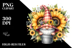 Gnome with Big Hat Watercolor PNG Product Image 2