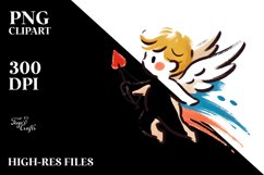 Simple Paint Brush Style Cupid PNG Product Image 2