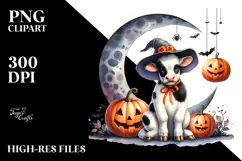 Funny Cow for Halloween PNG Product Image 2