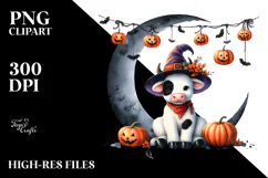 Funny Cow for Halloween PNG Product Image 2