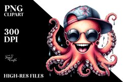 Octopus Tongue Out | Sublimation Clipart Product Image 1