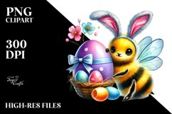 Baby Bee with Easter Egg, PNG Product Image 2