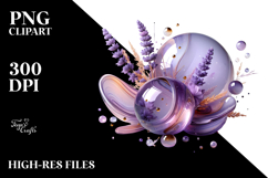 Glossy Lavender with Golden Insertions PNG Product Image 2