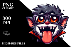 Joyful Vampire with Sunglasses PNG Product Image 2