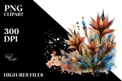 Abstract Wooden Stained Lobelia | Clipart Product Image 1