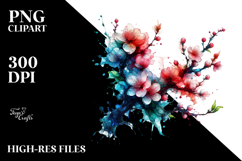 splash Abstract Watercolor Cherry Blossom Product Image 2