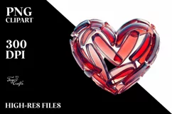 Heart Digital Painting PNG Product Image 2