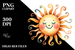 Whimsical Smiling Sun PNG Product Image 2