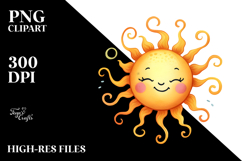 Whimsical Smiling Sun PNG Product Image 2
