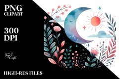 Colorful Whimsical Moon PNG Product Image 2