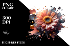 Abstract Gerbera Material PNG Product Image 2
