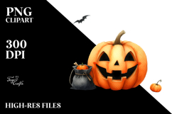 Funny Simple Jack-O&#039;-Lantern PNG Product Image 2