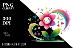 Colorful Flower with Hearts, Transparent PNG Product Image 2