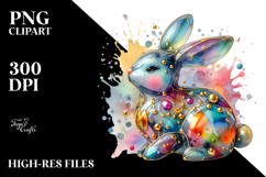 Colorful Bunny PNG Product Image 2