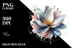 Abstract Magnolia Splash PNG Product Image 2