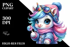 Playing Baby Unicorn, PNG Product Image 1