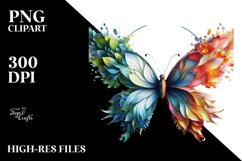 Abstract Vibrant Butterfly PNG Product Image 3