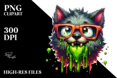 Smirking Werewolf with Sunglasses, PNG Product Image 2