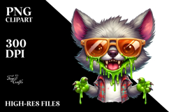 Funny Werewolf with Sunglasses PNG Product Image 2