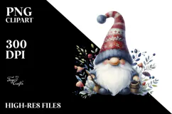 Whimsical Gnome Washing Watercolor PNG Product Image 2