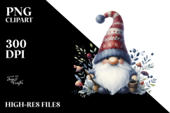 Whimsical Gnome Washing Watercolor PNG Product Image 2