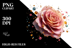 Rose with Splash, PNG Product Image 2