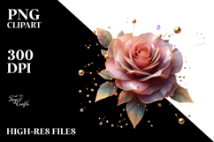 Rose Watercolor Splash PNG Product Image 2