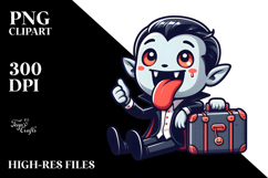Joyful Cartoon Vampire PNG Product Image 2