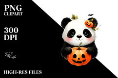 Simple Panda Halloween Style PNG Product Image 2
