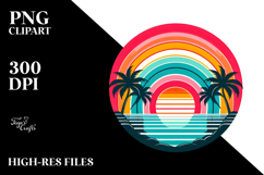 Retro Tropical Rainbow Sunset, 20 oz Tumbler Product Image 2